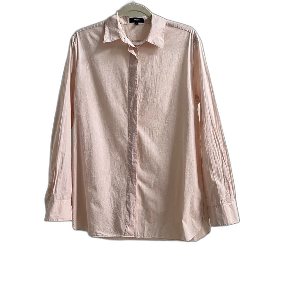 Theory Men's Pale Blush Button-Down Shirt Sz S